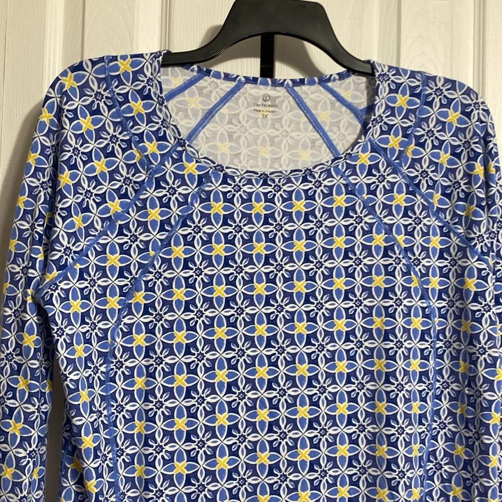 T by Talbots cotton blend knit tee shirt top - Picture 2 of 10